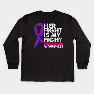 her fight is my fight // domestic violence Kids Long Sleeve T-Shirt